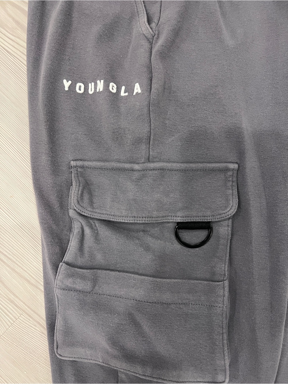 YoungLA Dark Gray Lounge Jogger Pants with Branded Waist Tag - Picture 4 of 7